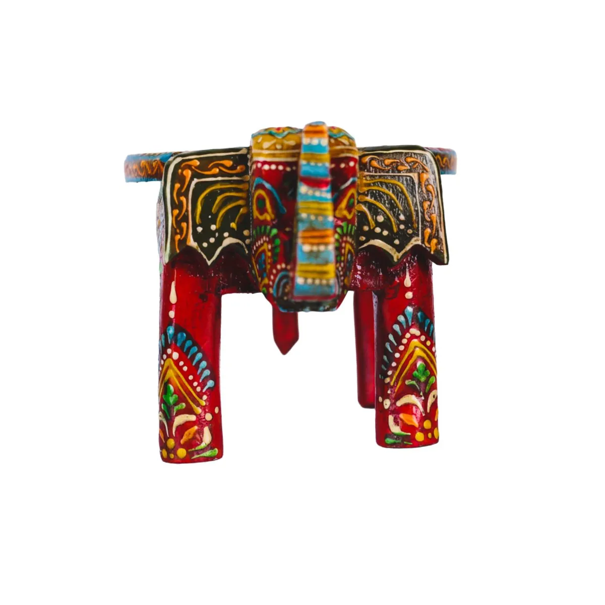 Miniature Multi-Color Wooden Elephant